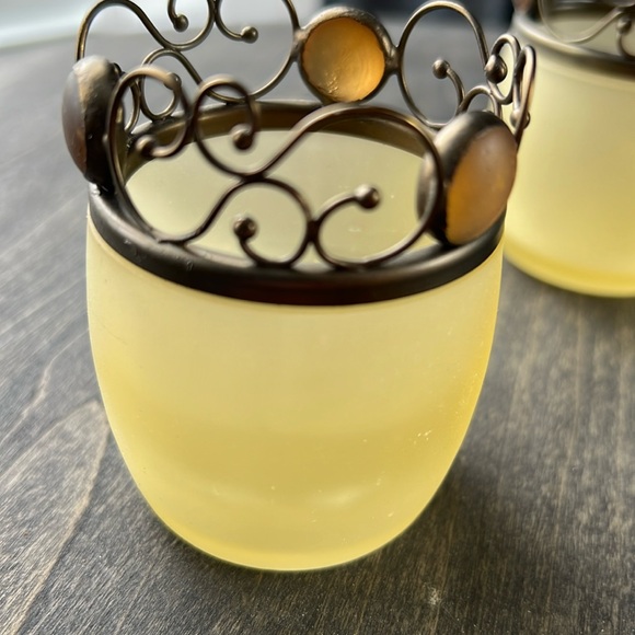 Retired Partylite Paris Retro votive holders (pair) - Picture 4 of 6